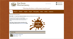 Desktop Screenshot of eastpeoriahistoricalsociety.com