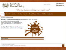 Tablet Screenshot of eastpeoriahistoricalsociety.com